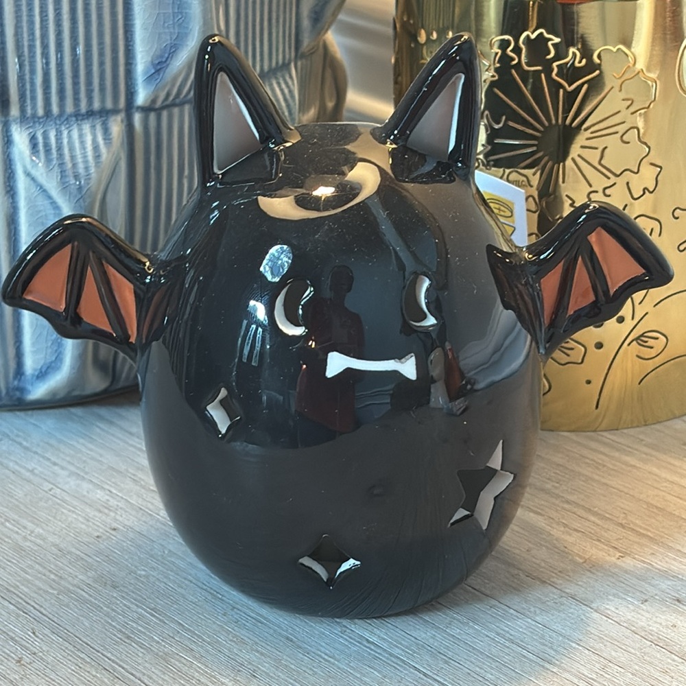NWT Halloween Ceramic Light Up Bat - Picture 4 of 6